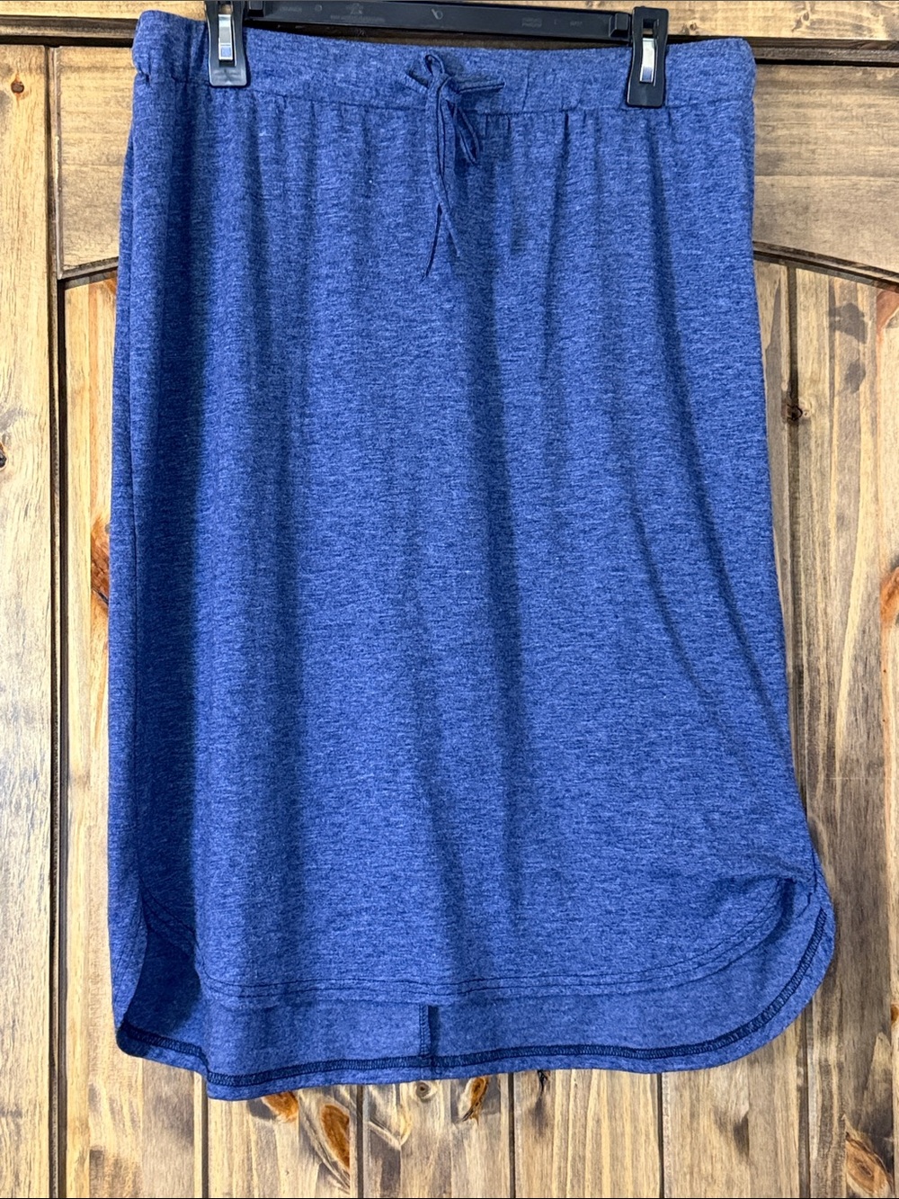 Tickled Teal Heathered Blue Drawstring Skirt